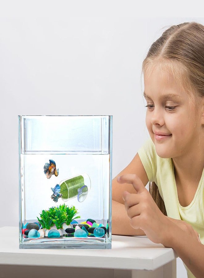 NANEEZOO NAANEEZOO Betta Tube Tunnel, Hollow Design Fish Cave Hideout with Suction Cup, Safer Toys for Small Fish & Shrimp, Aquarium Decor - Image 4